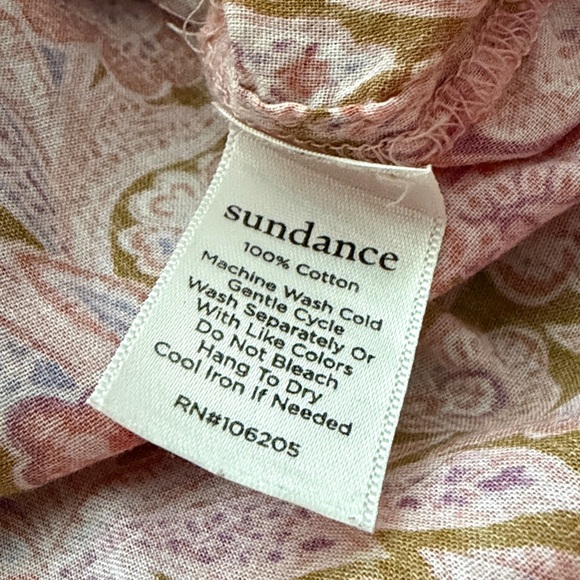 SUNDANCE Poppy Bloom Cotton Paisley Floral Long Sleeve Top Tunic Size XL - Picture 6 of 6